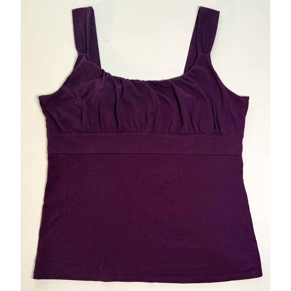 Ann Taylor Babydoll Tank Top Sz M Purple Boho Capsule Y2K 90s